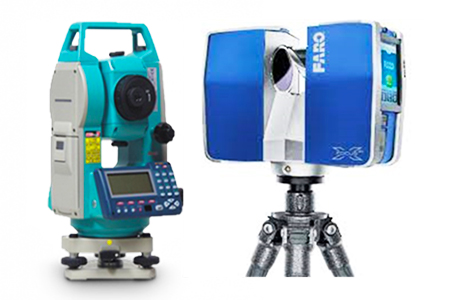 Relevés dimensionnels par scanner laser 3D et Station total